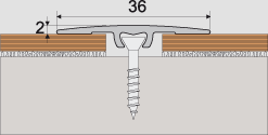 A68 prechodová lišta 3,6cm narážacia / DUB JASNÝ (2,7 m)