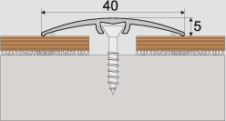 A64 prechodová lišta 4cm narážacia / ŠAMPAŇ (2,7 m)