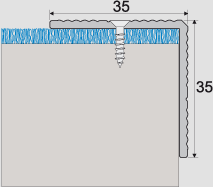 A34 schodový profil 35x35 / ŠAMPAŇ (2,7 m)