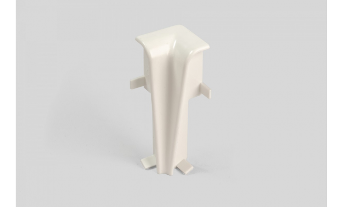 Doplnky k lištám - Egger / prvky dekorované 6 cm vnútorný roh / BIELY EG00VN (2 ks)