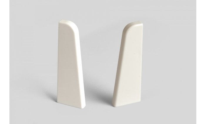 Doplnky k lištám - Egger / prvky dekorované 6 cm ukončenie ľavé + pravé / BIELY EG00LP (2 ks)