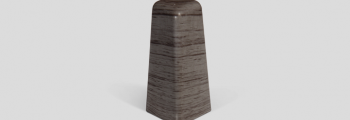 Doplnky k lištám - Egger / prvky dekorované 6 cm vonkajší roh / DUB ANTRACIT EG02VO (2 ks)