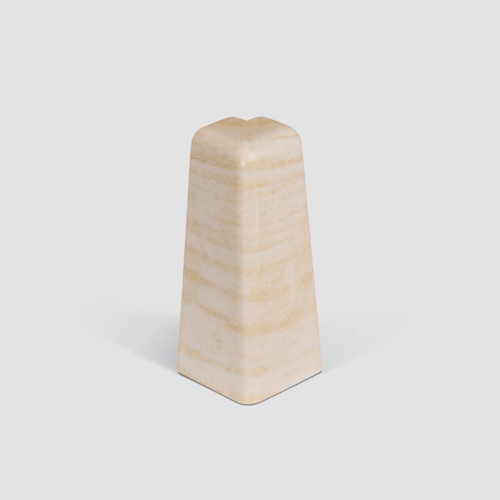 Doplnky k lištám - Egger / prvky dekorované 6 cm vonkajší roh / DUB KRÉMOVÝ EG04VO (2 ks)