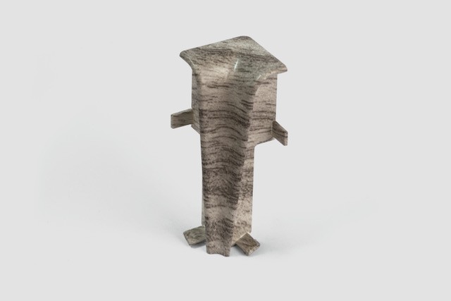 Doplnky k lištám - Egger / prvky dekorované 6 cm vnútorný roh / DUB ŠEDÝ EG05VN (2 ks)