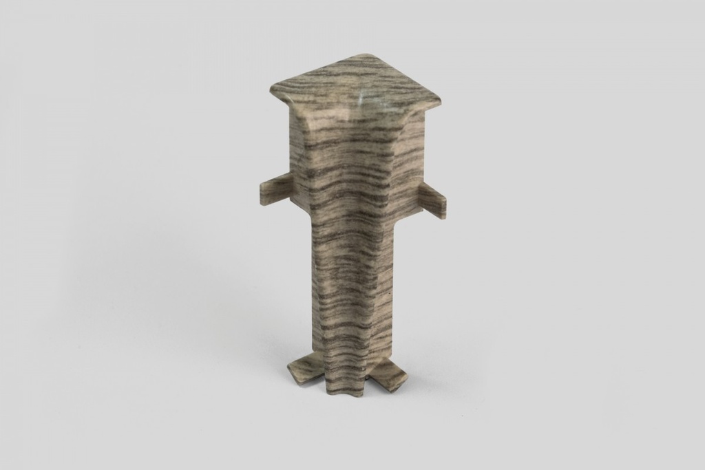 Doplnky k lištám - Egger / prvky dekorované 6 cm vnútorný roh / DUB ŠEDOHNEDÝ EG07VN (2 ks)