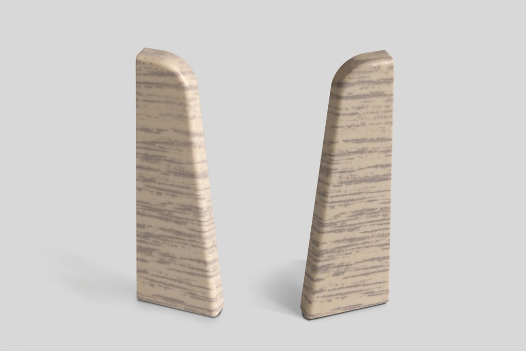 Doplnky k lištám - Egger / prvky dekorované 6 cm ukončenie ľavé + pravé / DUB BIELY EG14LP (2 ks)