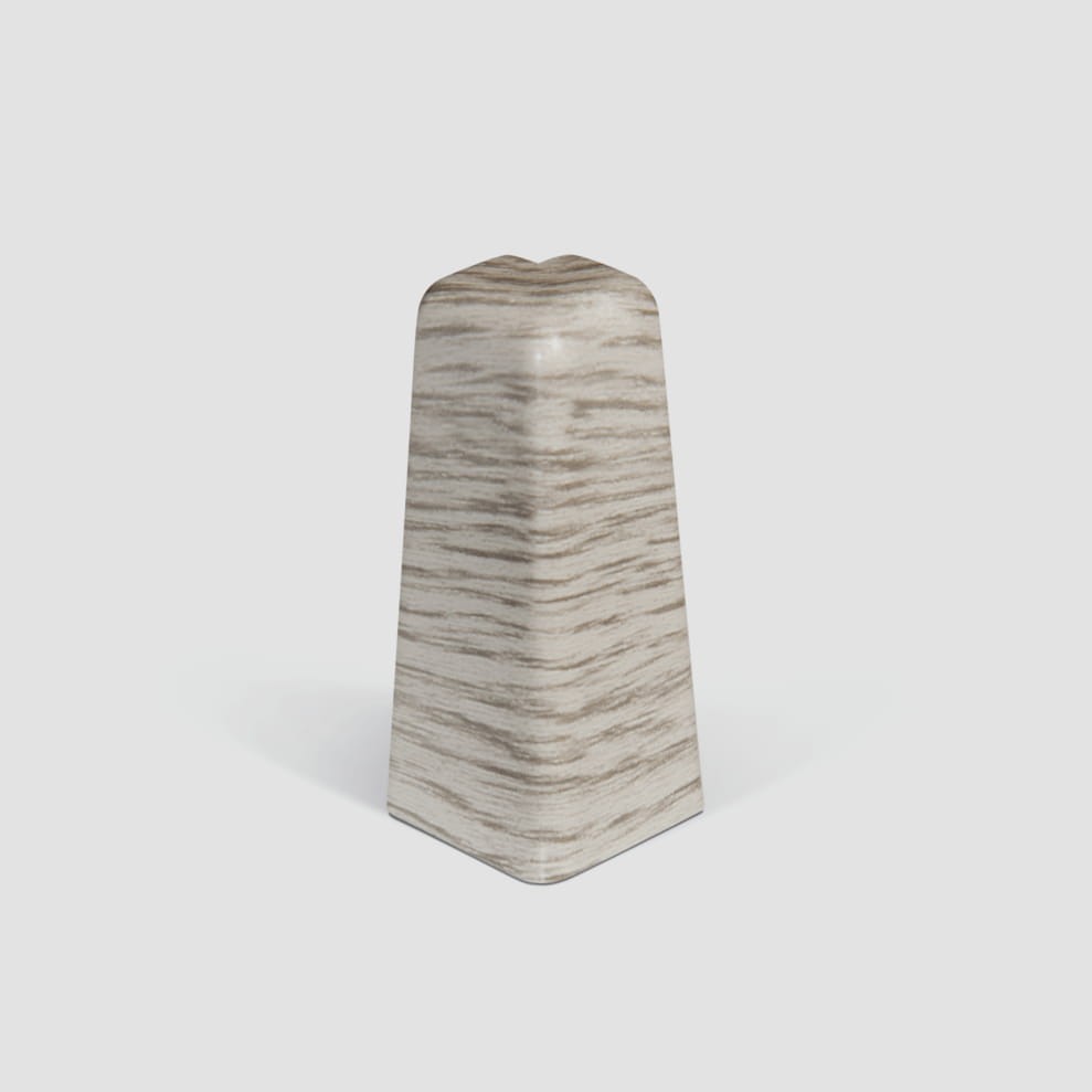 Doplnky k lištám - Egger / prvky dekorované 6 cm vonkajší roh / JASEŇ ŠEDÝ EG15VO (2 ks)