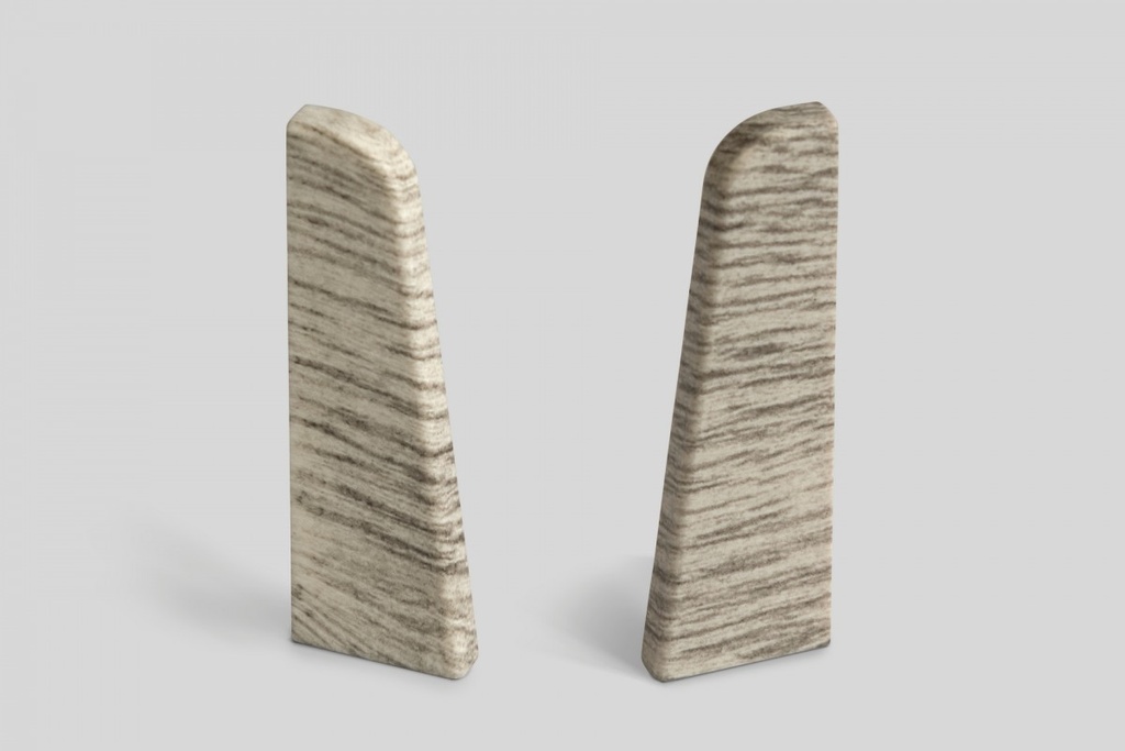 Doplnky k lištám - Egger / prvky dekorované 6 cm ukončenie ľavé + pravé / JASEŇ ŠEDÝ EG15LP (2 ks)