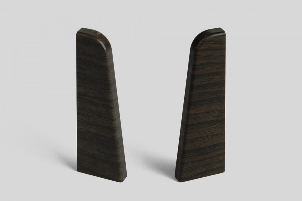 Doplnky k lištám - Egger / prvky dekorované 6 cm ukončenie pravé / DREVO TMAVÉ EG16P