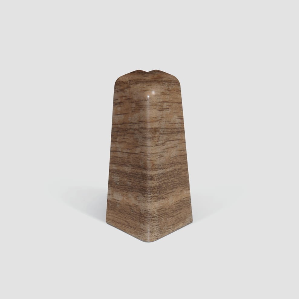 Doplnky k lištám - Egger / prvky dekorované 6 cm vonkajší roh / ORECH HNEDÝ EG18VO (2 ks)