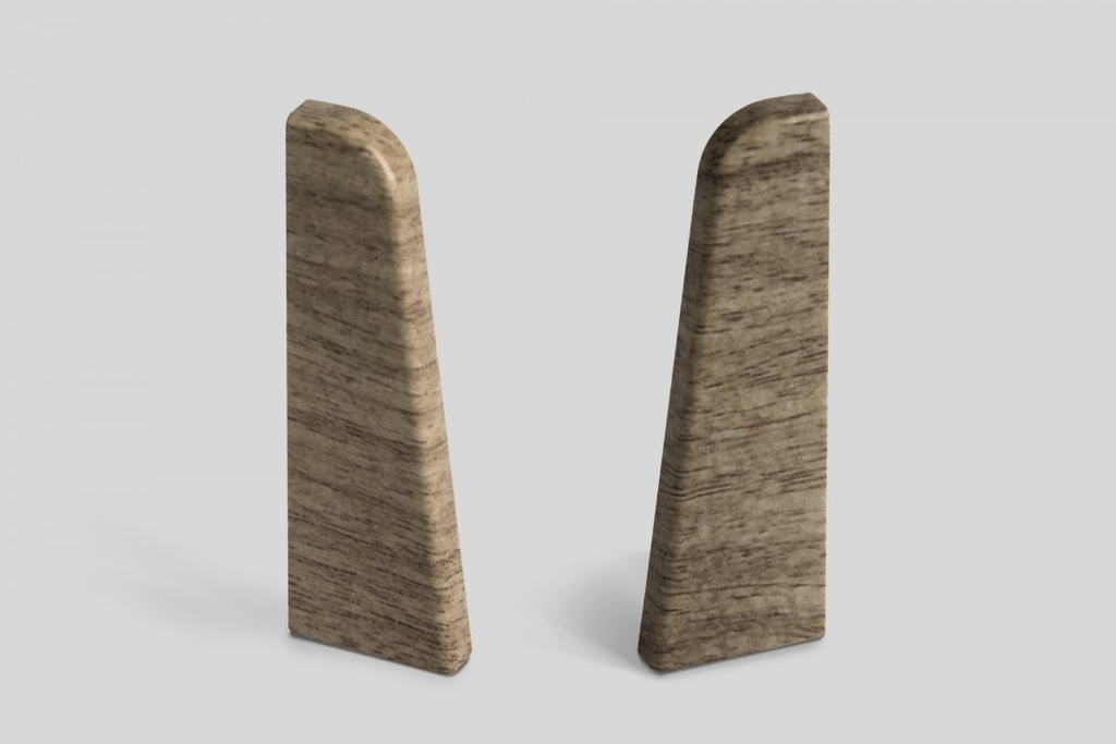 Doplnky k lištám - Egger / prvky dekorované 6 cm ukončenie ľavé + pravé / ORECH SVETLÝ EG19LP (2 ks)