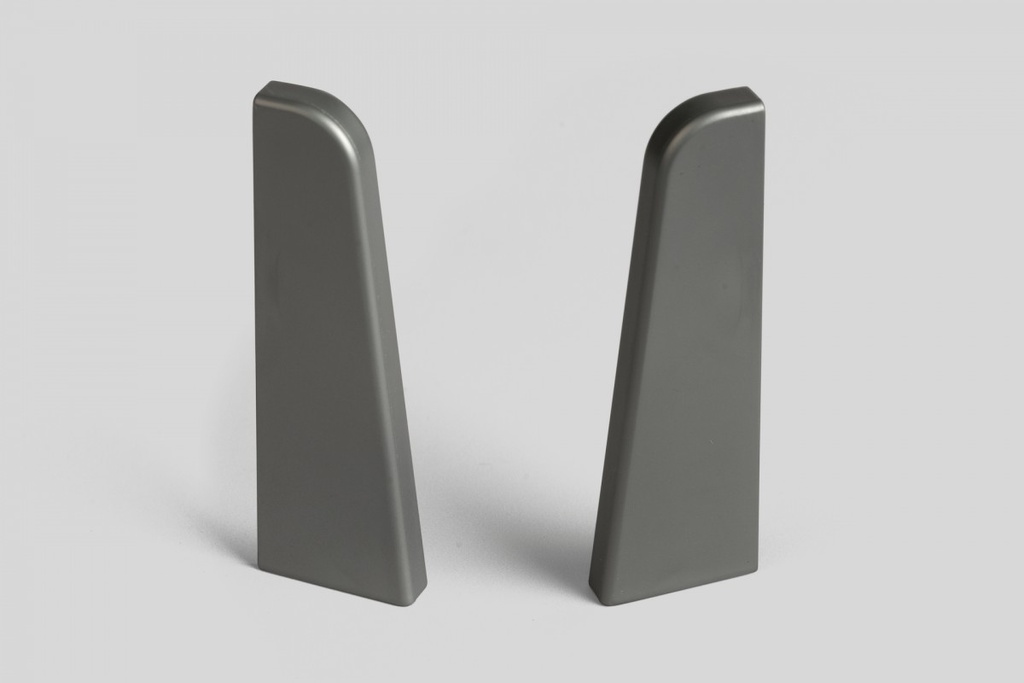 Doplnky k lištám - Egger / prvky dekorované 6 cm ukončenie ľavé + pravé / UNIVERZAL STRIEBRO EG20LP (2 ks)