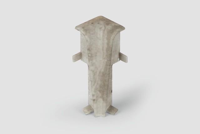 Doplnky k lištám - Egger / prvky dekorované 6 cm vnútorný roh / UNIVERZAL KAMEŇ BIELY EG22VN (2 ks)