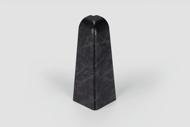 Doplnky k lištám - Egger / prvky dekorované 6 cm vonkajší roh / UNIVERZAL KAMEŇ ČIERNY EG23VO (2 ks)