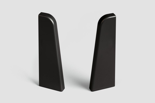 Doplnky k lištám - Egger / prvky dekorované 6 cm ukončenie ľavé + pravé / UNIVERZAL ČIERNA EG26LP (2 ks)