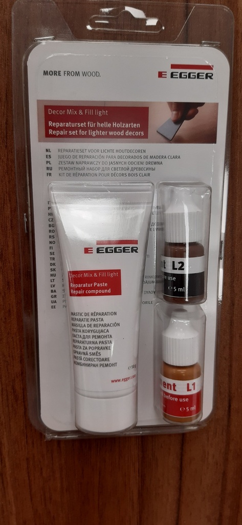 Doplnkový tovar - Egger / Opravná sada na laminát Mix & Fill tmavý