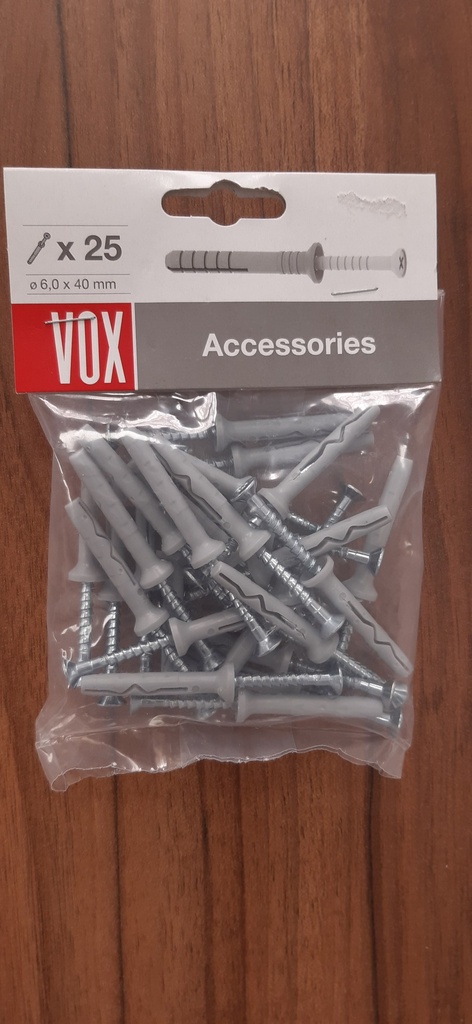 Rýchlo natĺkacie hmoždiny (6x40 mm)