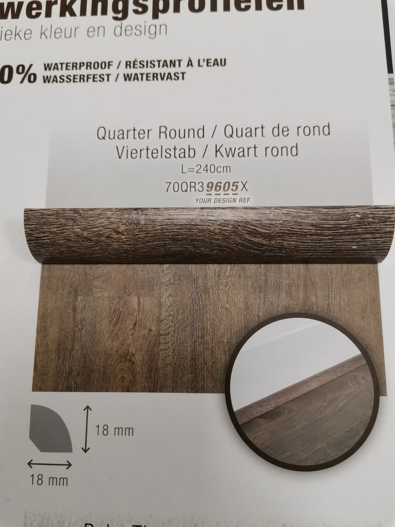 Quarter round lišta