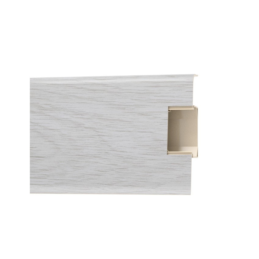 Soklová lišta - PVC / Arbiton LARS 25 snežný jaseň