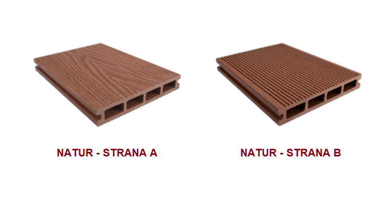 Terasová doska Woodlook (Exteriérová) - profil NATUR (2200mm alebo 4000mm)