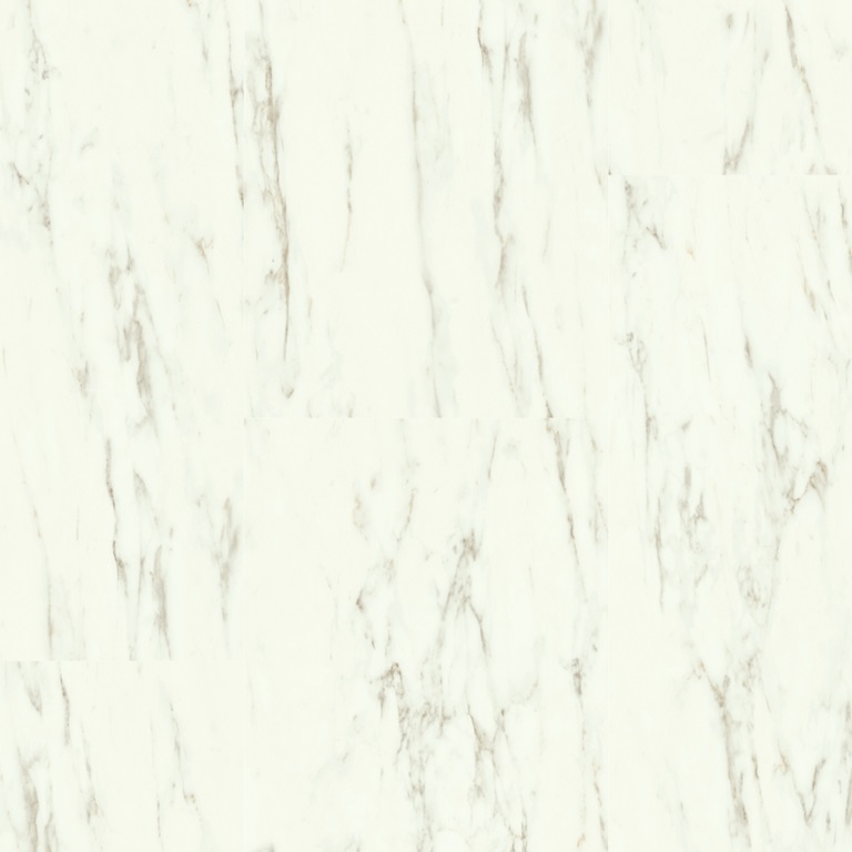 Kompozitná podlaha - QUICK STEP / Alpha Vinyl stredné dlaždice 5/33 4Vaq AQ / MRAMOR BIELY CARRARSKÝ AVMT40136