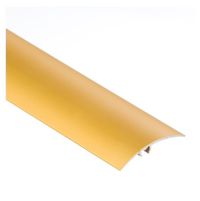 (9250227) Profil AL prechodový 50 mm, elox Zlato 02, 2,7 m, narážací oblý, LW50 Cezar