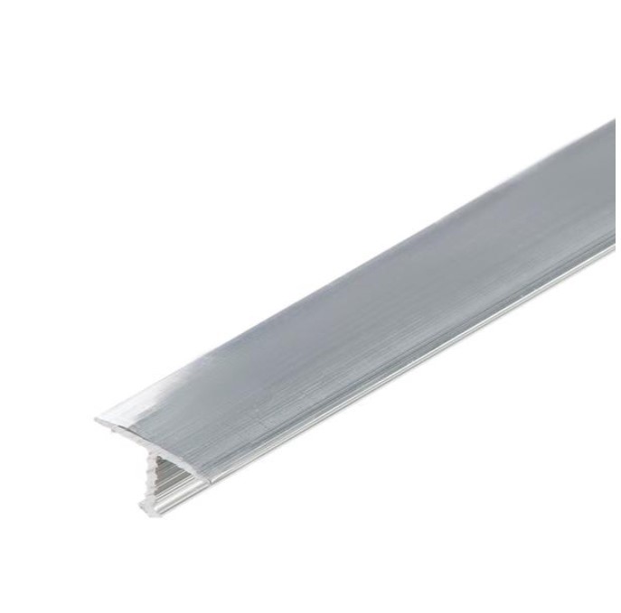 (9410125) Profil AL prechodový "T" 13 mm, elox Striebro 01, 2,5 m, ku keramike, T13 Cezar