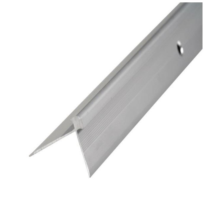 (9840127) Profil AL schodový hríbikový 5 mm, elox Striebro 01, 2,7 m, skrutkovací k vinylom hr. 5 mm, Z5LVT Cezar (42x28 mm)