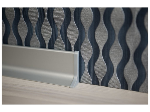 [4133] AL soklová lišta Q63 / Striebro pravá koncovka