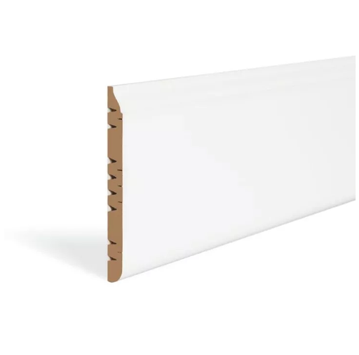 [6401] Parketová lišta - QUICK STEP / Soklová lišta / Pretierateľná INCIZO OVOLO 160x16mm QSISKRWHITE (2,4 m)