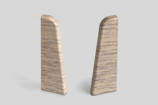 [8909] Doplnky k lištám - Egger / prvky dekorované 6 cm ukončenie ľavé + pravé / DUB BIELY EG14LP (2 ks)