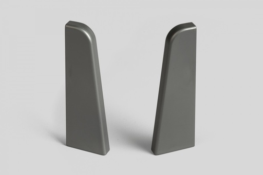 [8935] Doplnky k lištám - Egger / prvky dekorované 6 cm ukončenie ľavé + pravé / UNIVERZAL STRIEBRO EG20LP (2 ks)