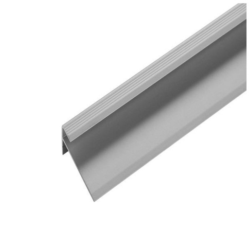 [18582] (9820127) Profil AL schodový "F" 5 mm, elox Striebro 01, 2,7 m, skrutkovací k vinylom hr. 5 mm, CL5LVT Cezar