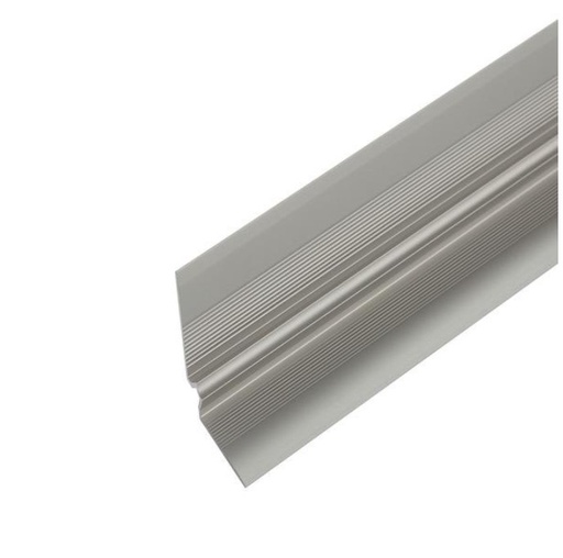[18609] (9860127) Profil AL schodový roh vnútorný 5 mm, elox Striebro 01, 2,7 m, skrutkovací k vinylom hr. 5 mm, W5LVT Cezar (28x28 mm)