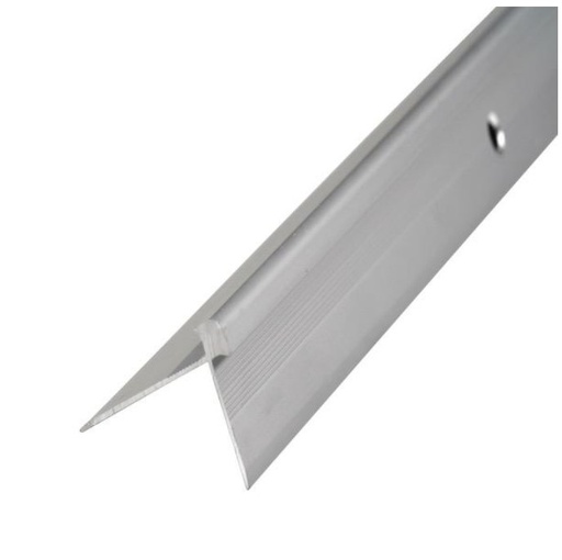 [21286] (9840127) Profil AL schodový hríbikový 5 mm, elox Striebro 01, 1,35 m, skrutkovací k vinylom hr. 5 mm, Z5LVT Cezar (42x28 mm)